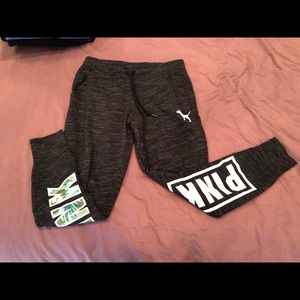 VS PINK floral joggers